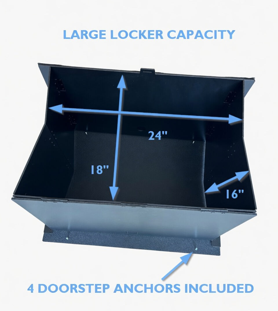 NEW & IMPROVED Gen2 Davymat Delivery Locker – Patented Doormat Lockbox for Porch Package Security